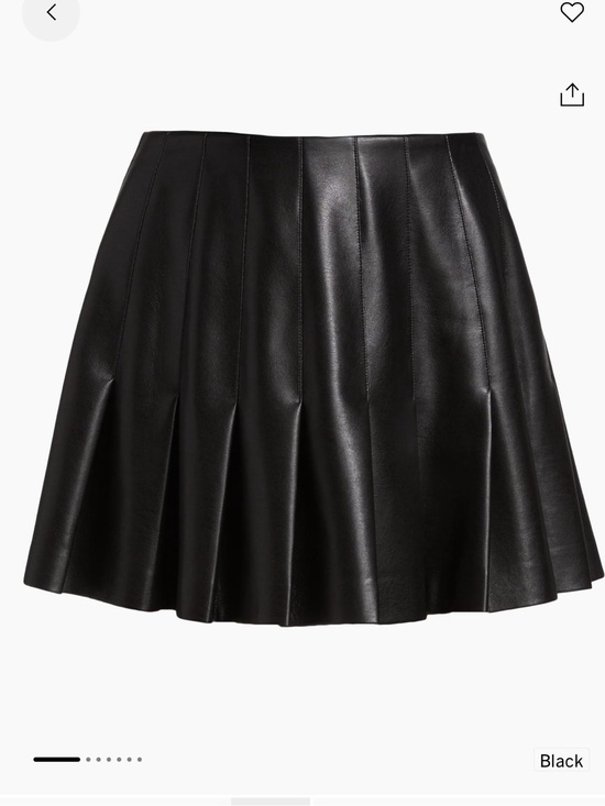 Alice + Olivia Dresses & Skirts - Carter Pleated Faux Leather Miniskirt